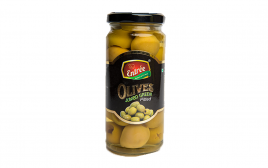 Vishaal Entree Olives Jumbo Green Pitted  Glass Jar  250 grams